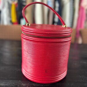 Louis Vuiton Cannes Red Epi Leather Vanity Bag